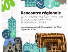 Affiche Rencontre regionale LE PATRIMOINE FACE A LA TRANSITION Bourgogne Franche Comte