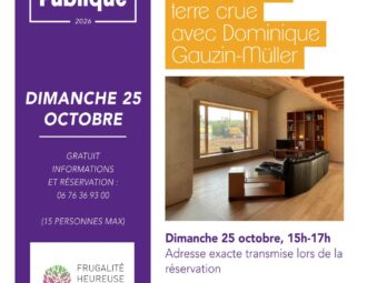 Affiche le 25 octobre 2025 Visite maison bioclimatique SAINT-CERE